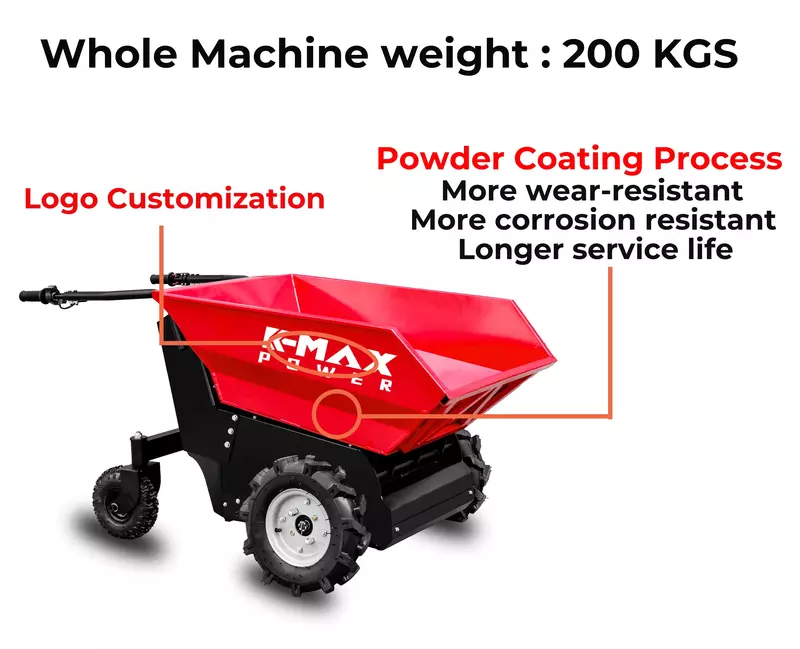 K-max電動セルフロードミニクローラードマシン,承認済み,48v,20Ah,500 kg,小型トラックダンパー