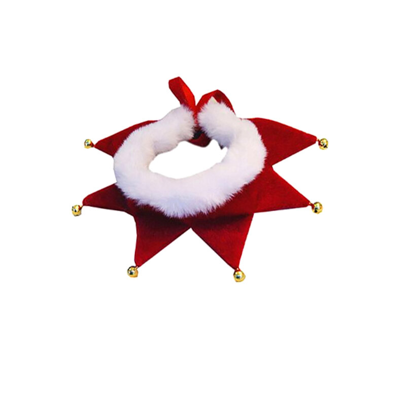 1 szt. Bożonarodzeniowa świąteczne pluszowe obroża dla psa obróżka dla zwierzęcia dzwonek szalik słodkie zwierzątko akcesoria regulowane świąteczny prezent
