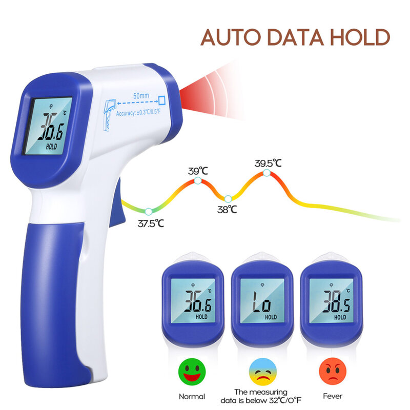 Термометр для лба ушей, цифровой инфракрасный мини-термометр для детей и взрослых