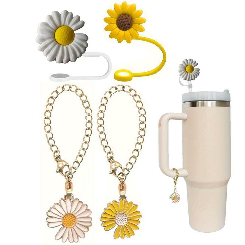 Handle Chain for Tumbler Cup, Copo de água, Pendant Straw Lids, Seguro e higiênico, Dustproof Straw Cover for Travel, Dormitório