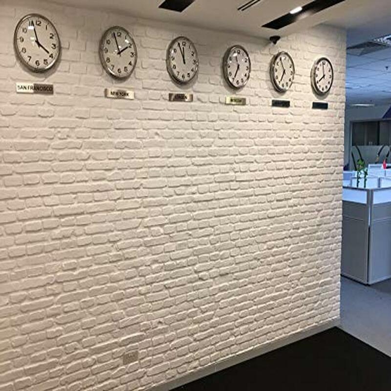 3D Rustic Faux Brick Wall Panels TV Background Exterior Wall 45x29in 4Panel Waterproof Easy Install Paintable Decorative Panels