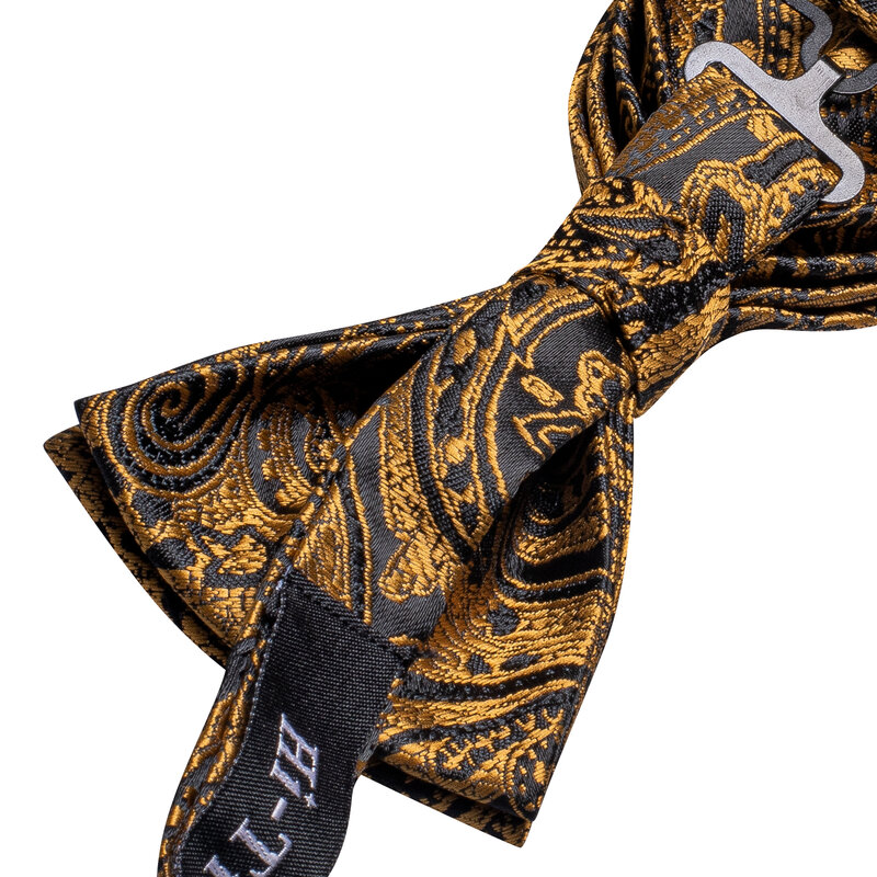 Gravata de seda jacquard para homens, conjunto de abotoaduras Hanky, borboleta pré-amarrada nó bowtie, negócio de casamento masculino, transporte da gota, atacado