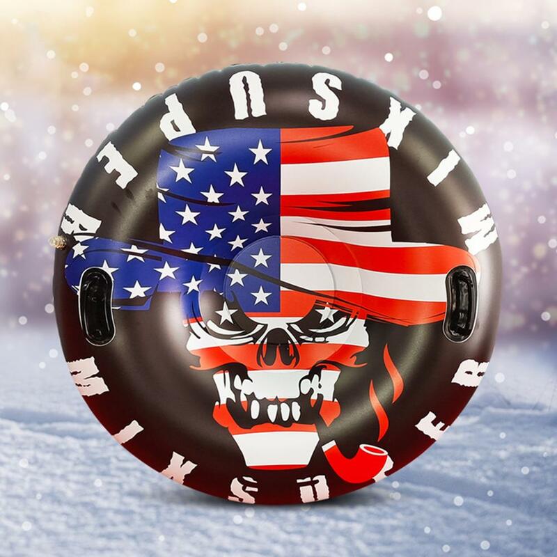 Ski Tube  Beautiful Low Temperature Resistance with Handle  Frosted Texture American Flag Snow Tube for Outdoor