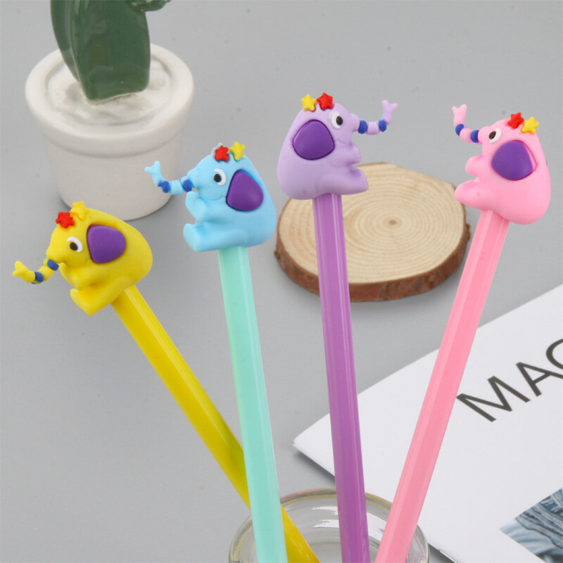 신제품 귀여운 코끼리 중립 펜, 공장 다이렉트 크리에이티브 학생 학습 문구 간단한 동물 서명 펜