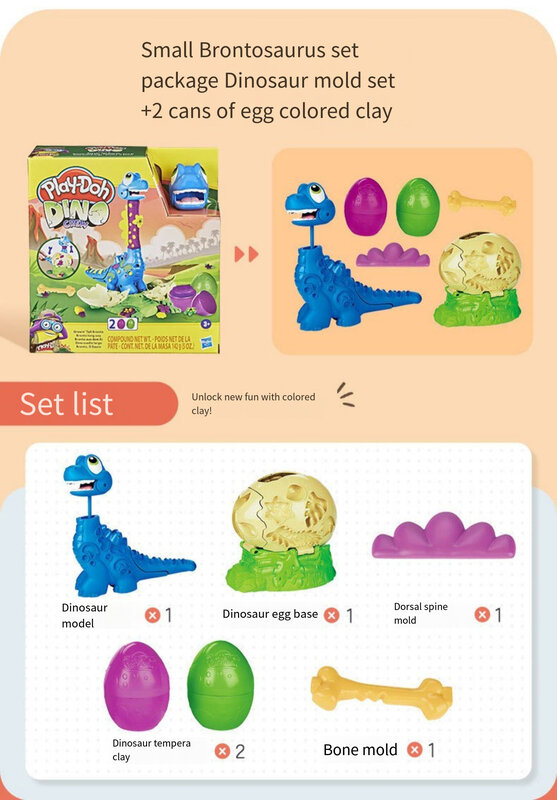 Hasbro-modelagem colorida argila brinquedo para crianças, jogar dose do cão, brinquedo animal, ar seco