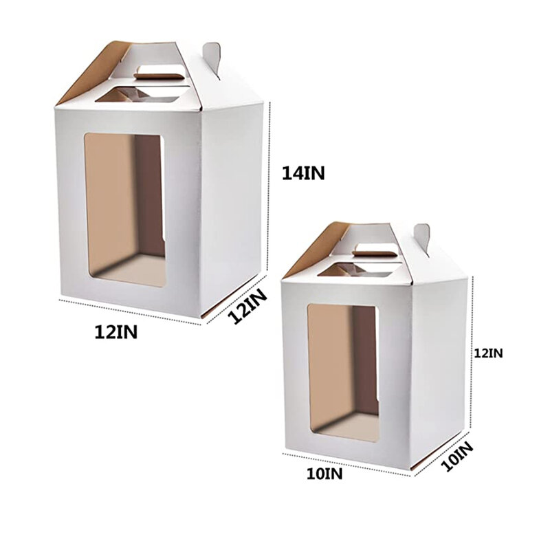 Kotak kardus ringan tahan lama, 3 buah/set kotak kartu ramah lingkungan kemasan dan pengiriman 3 buah + 12*12*14 inci