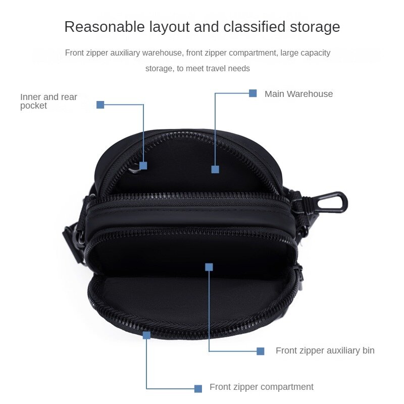 GOLF New Men's Bag Single Shoulder Bag Sports Crossbody Bag Waterproof Oxford Canvas Fashion Small Backpack Fashion Label