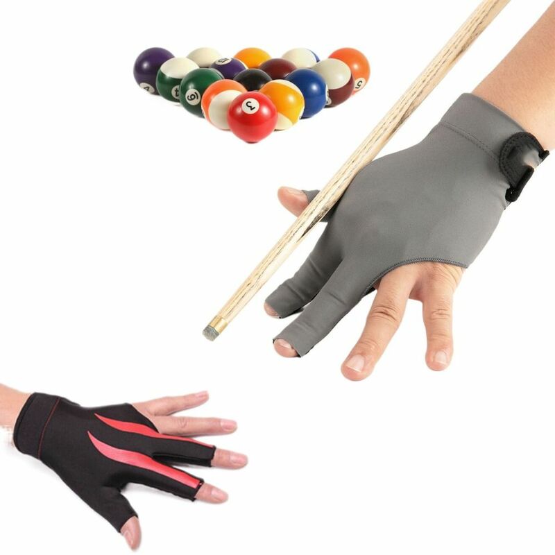 Accessoires de snooker coordonnants à trois doigts, en nylon respirant, pour snooker, pour fitness