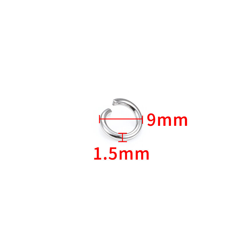 Bague ouverte en acier inoxydable pour diabétique, 1.5mm optique, largeur 8mm 9mm 10mm 12mm, pour bijoux, fournitures exécutives, accessoires, ne se décolore pas