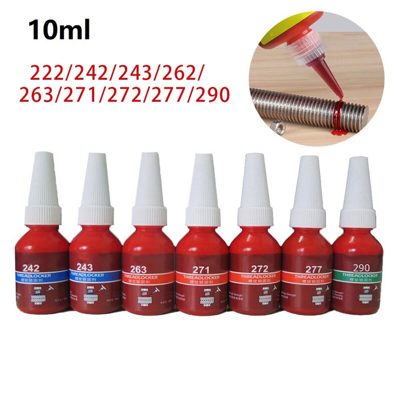 10ml Screw Lock Threadlocker Anaerobic Adhesive Sealer Sealing Glue222/242/243/262/263/271/277/290 Thread Sealants