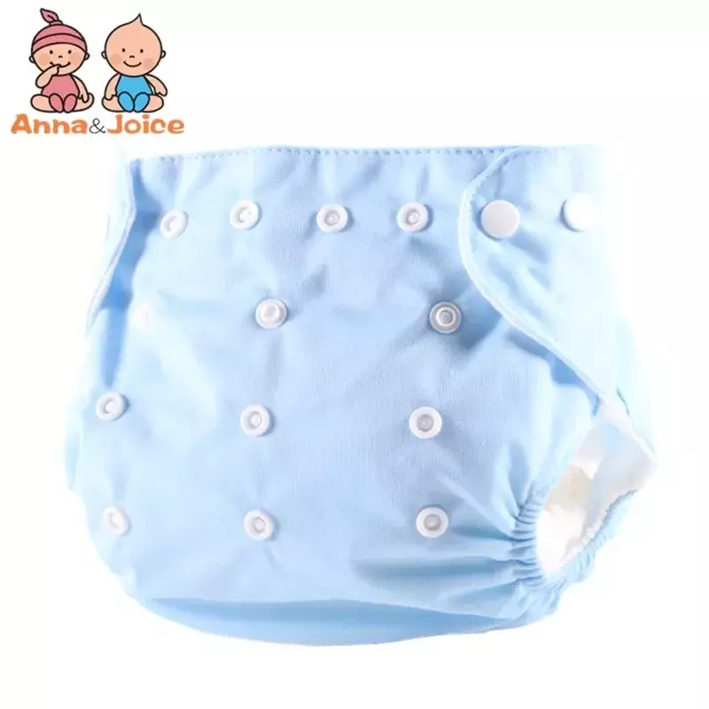Pañal de tela lavable ajustable para bebé, insertos de 3 capas, a presión, impermeable, 4 pañales + 10 piezas