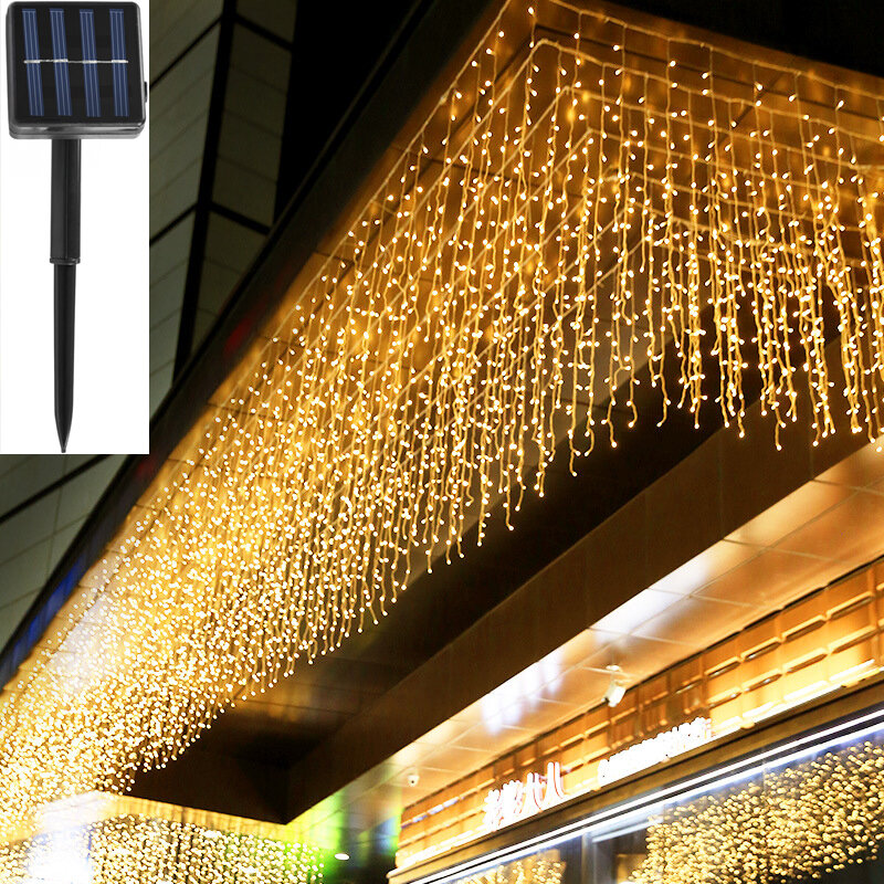 Zonne-verlichting 6M Breedte Droop 0.5M Kerst Solar Garland Light String Voor Tuin Dakrand Huis Outdoor Decoratie