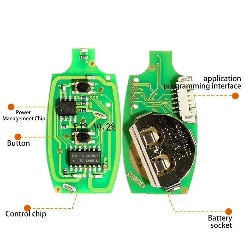 Xhorse-XKGD12EN Universal Wire Remote Key, Garage Door Remote Control Tool, Versão Inglês, 2 Botões, 5Pcs