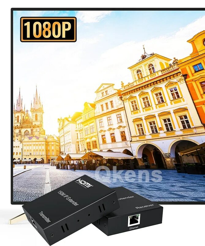 150m IP-HDMI-Extender über RJ45 Cat5e Cat6-Kabel 1080p HDMI-Ethernet-Video-Sender und Empfänger-Splitter über Netzwerk-Switch