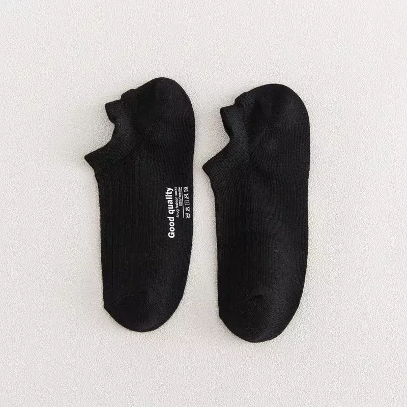 Calcetines cortos de algodón para hombre, calcetín de malla transpirable, cómodo, informal, Color sólido, a la moda, 5 pares