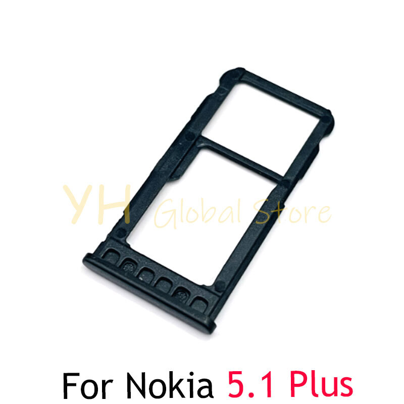 노키아 5.1 플러스 N5.1 + SIM 카드 슬롯 트레이 거치대 SIM 카드 리더 소켓 수리 부품
