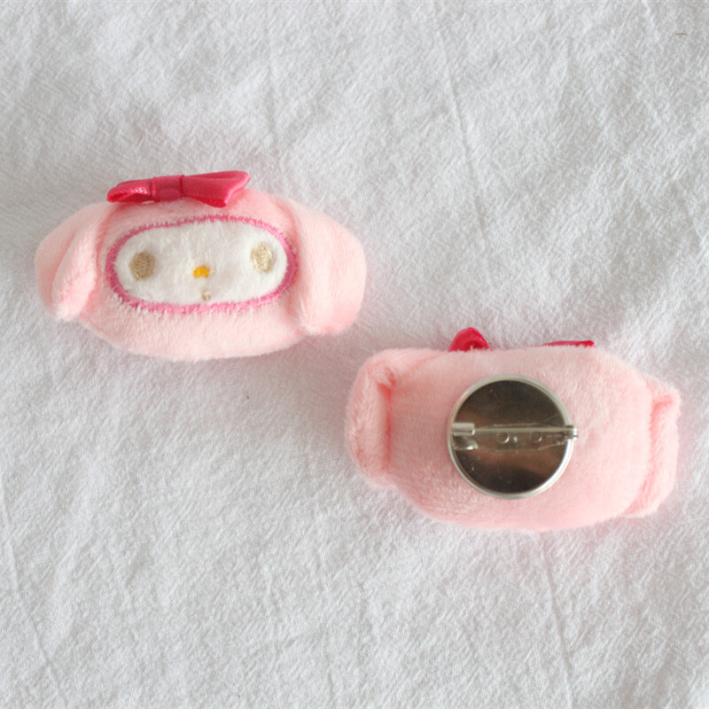 Cartoon Sanrio Brooch Hello Kitty 7Cm  Cinnamoroll Melody Cute Shape Brooch Bag Pin Backpacks Pendant Decoration Accessorie