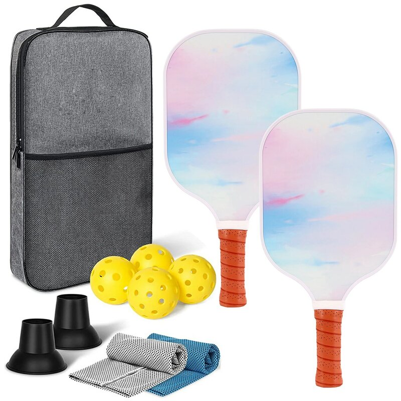 Pickleball juego de palas de fibra de carbono, raqueta de grafito, equipo portátil, bolsa deportiva, Pala de pádel, Surf, playa, raqueta de tenis