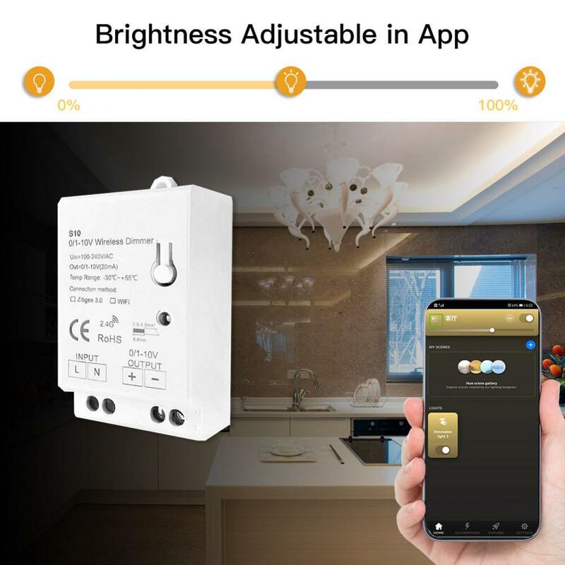 Xiaomi Tuya Smart Zigbee 3.0 Dimming Controller Switch Support Smartthings 0-10V 1-10V Work With Smart Life Alexa Google Home