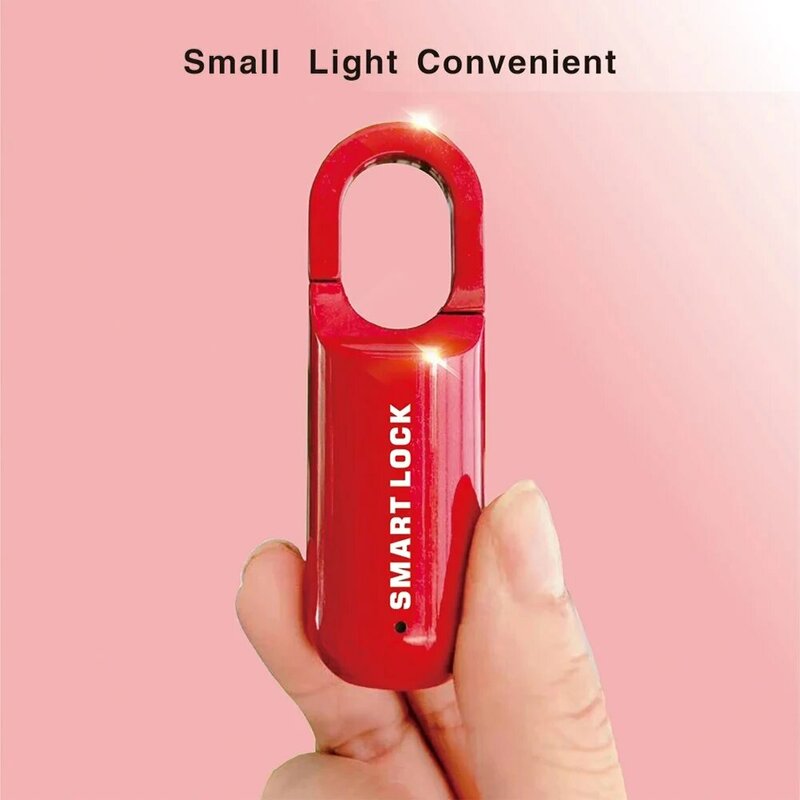 Mini Vingerafdruk Hangslot Usb Keyless Bagage Lock Elektronisch Slot Smart Biometrische Vingerafdruk Deurslot Snel Ontgrendeling Voor Reizen