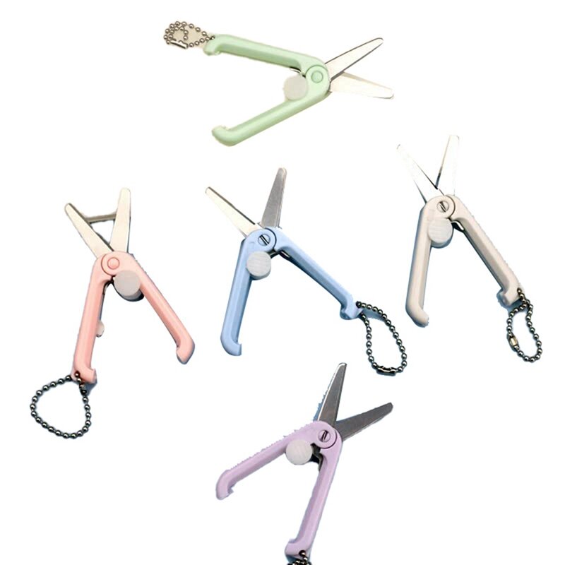 10 Pack (5 Colors) Portable Small Scissors For Paper-Cut Handmade Gifts For Kids