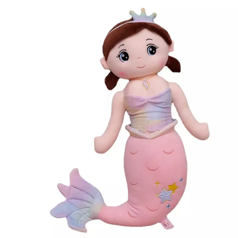 60Cm Cartoon Schattige Prinses Meisje Zeemeermin Pluche Pop Speelgoed Creatief Kawaii Meisje Prinses Kussen Kamer Decoratie Verjaardagscadeaus