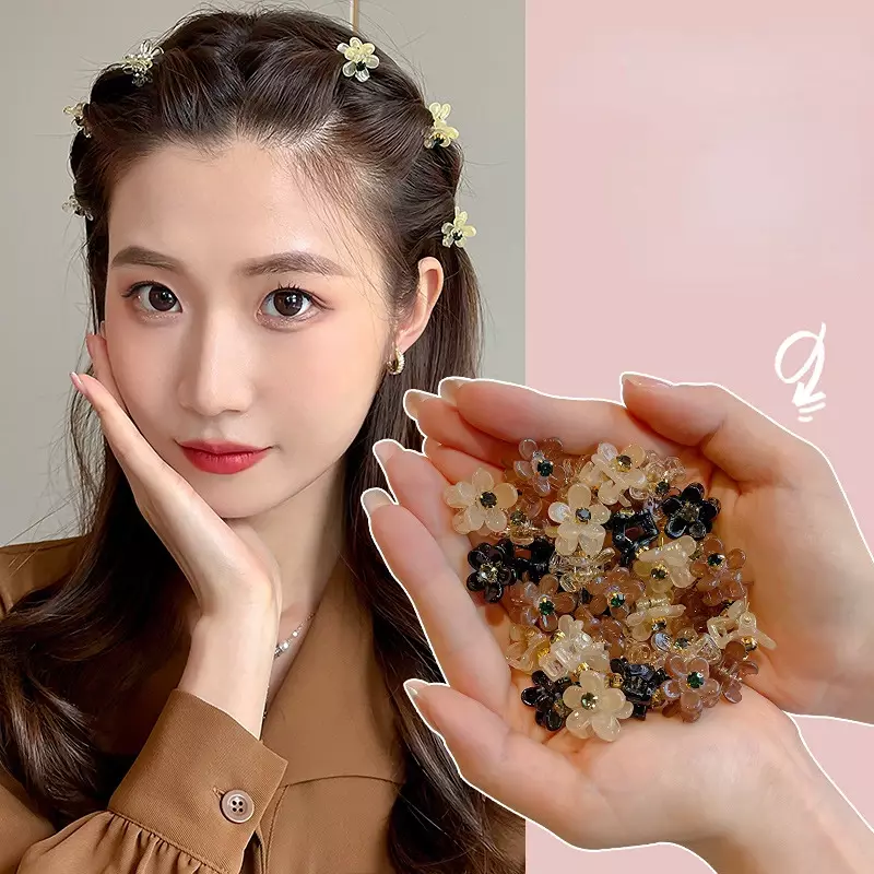 10 pz coreano Mini artiglio floreale per capelli Kawaii fermaglio per capelli artiglio morsetto treccia Clip copricapo ragazze donne accessori per capelli