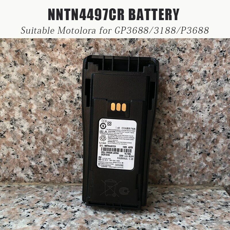 NNTN4497-Batterie Haute Capacité Rechargeable pour Motorola DEP450 CP140 CP040 CP200 CP380 EP450 CP180 GP3688, 2500mAh