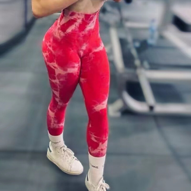 Vrouwen Tiedye Gym Leggings Naadloze Mujer Push Up Booty Broek Scrunch Sport Fitness Hoge Taille Workout Yoga Leggins Drop Ship