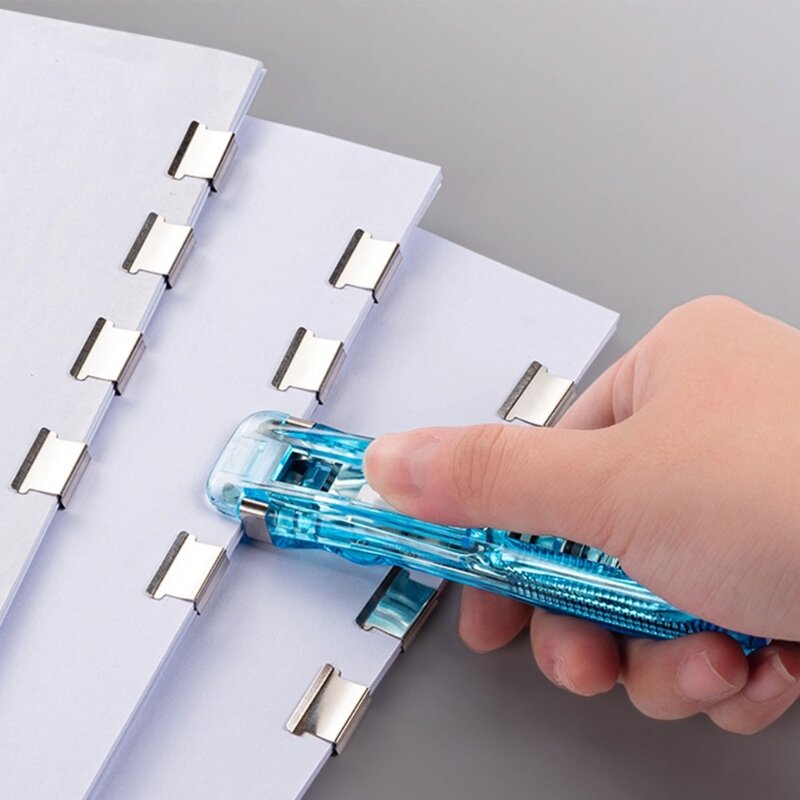 Distribuidor braçadeira clipe papel sem ligação danos, braçadeiras papel metal reutilizáveis ​​N0HC