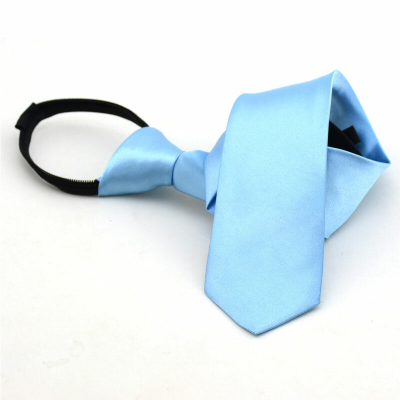 School Children Neck Tie Solid Color Easy To Wear For Girls Boys Kid Pre-tied Colorful Adjustable Wedding Necktie Gift