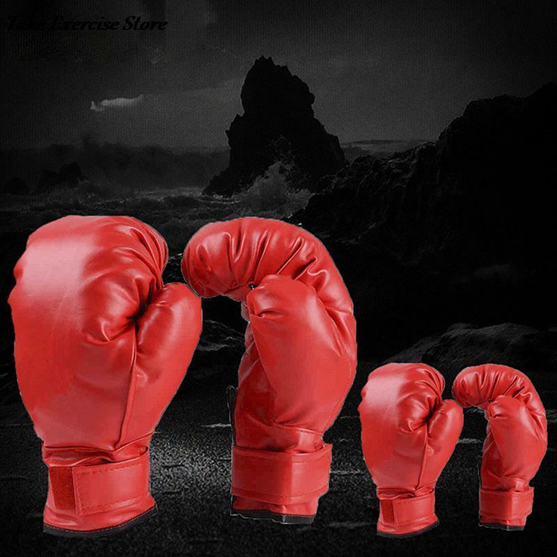 Kick Boxing rękawice dla mężczyzn kobiety PU Karate Muay Thai Guantes De Boxeo darmowa walka MMA Sanda szkolenia dorosłych sprzęt dla dzieci