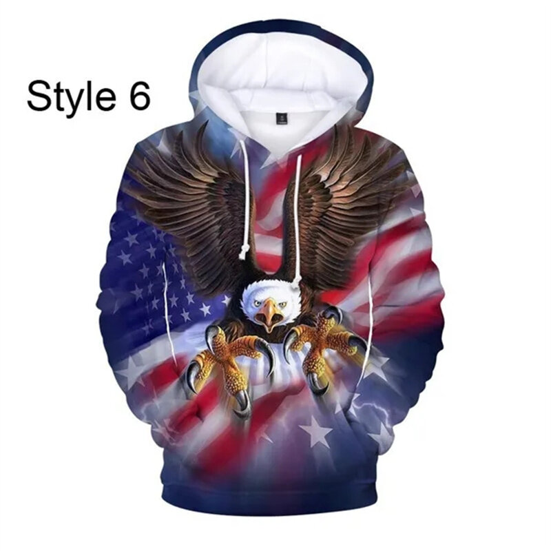 New Eagle Graphic Hoodies For Men 3D Spiritual Totem Eagle Printed New In Hoodies & Sweatshirts Kid Cool Streetwear Pullover Top