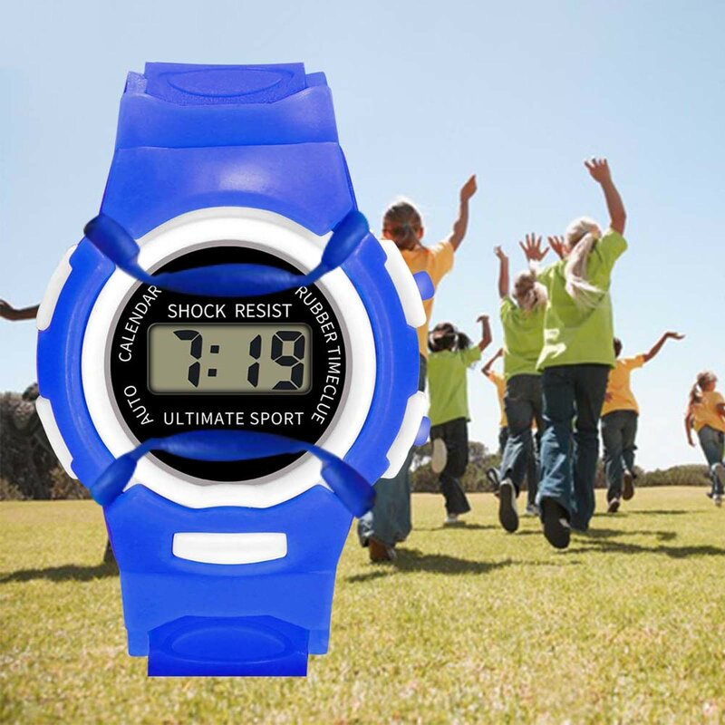 Jam tangan elektronik anak, arloji nomor olahraga Digital multifungsi