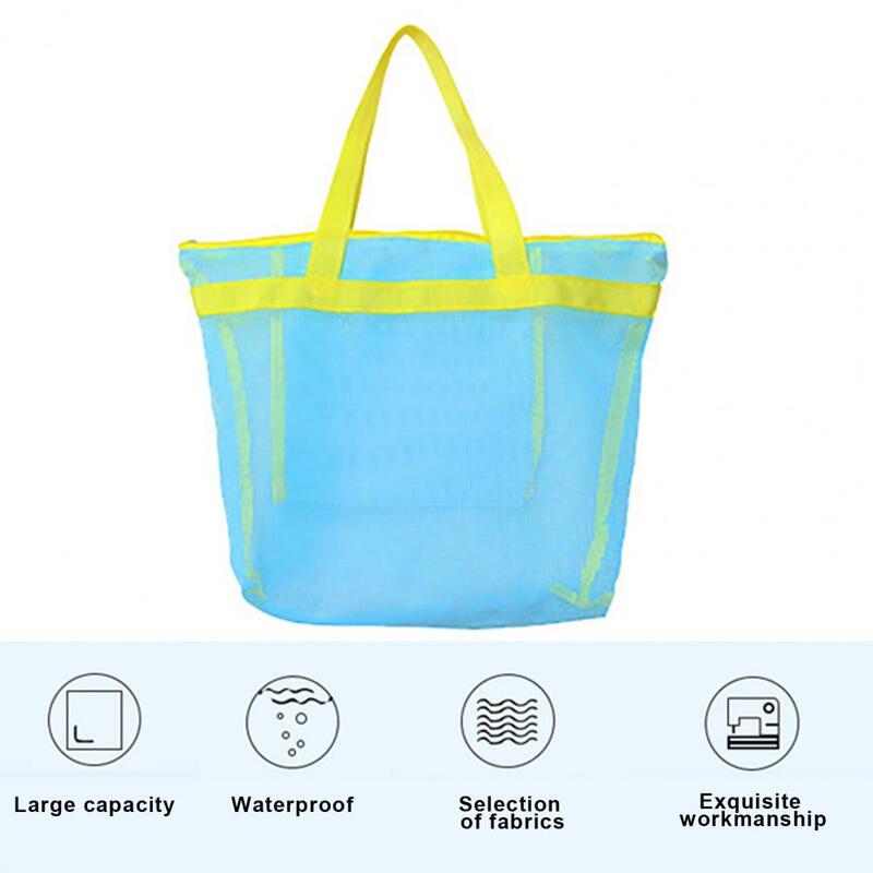 Tas penyimpanan mainan anak-anak tas pantai kapasitas dengan drainase jala cepat kering Caddy mandi portabel untuk asrama perjalanan untuk sampo