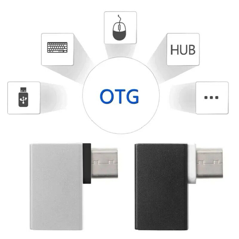 Adaptador OTG para MacBook, E5BA, Tipo C para USB Dados Feminino, Telefone Android e Mo