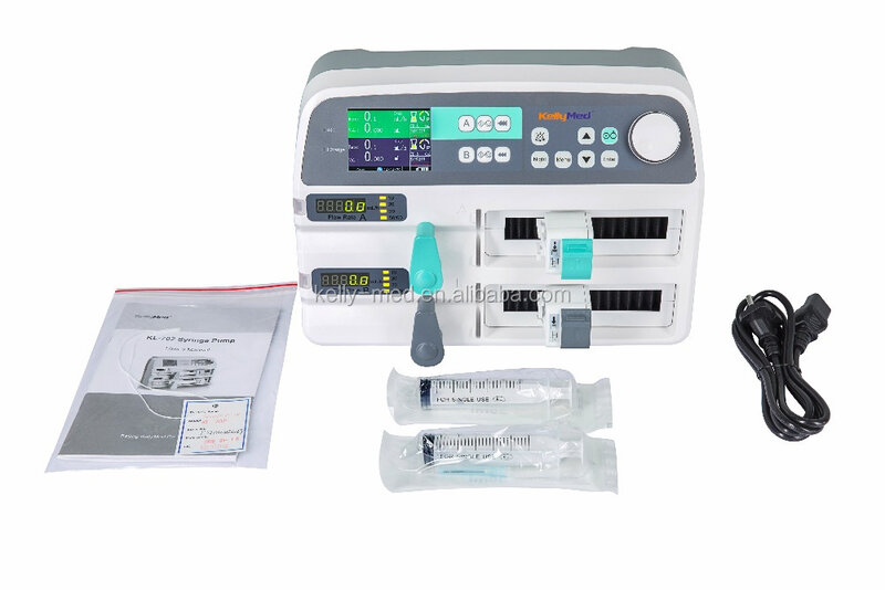 Low Moq Wireless Medical Equipment Automatic Syringe Pump Infusion Double Channel  