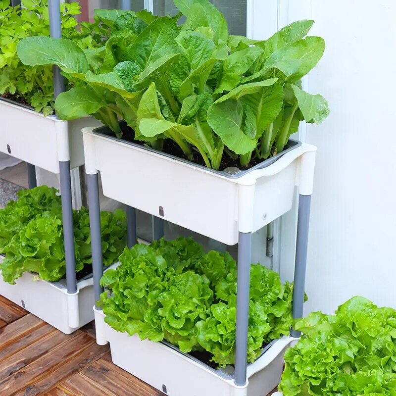Hidroponic sistema de cultivo interior vegetal plantador caixa jardim torre auto-absorvente bacia vertical plantador equipamentos de jardinagem