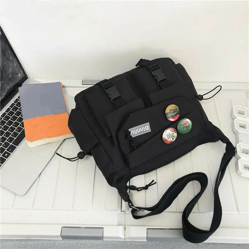 Casual Nylon Crossbody Bag For Men Women Teenager Large Capacity Messenger Bag  Student Single Shoulder Bag For Travel Daily Use