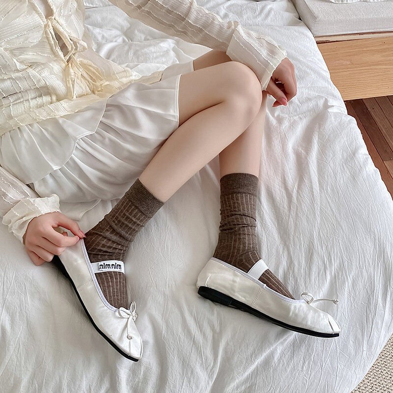 Calzini da donna calzini lunghi elastici traspiranti a rete sottile estivi donna moda giapponese tinta unita Lolita simpatici calzini neri bianchi grigi