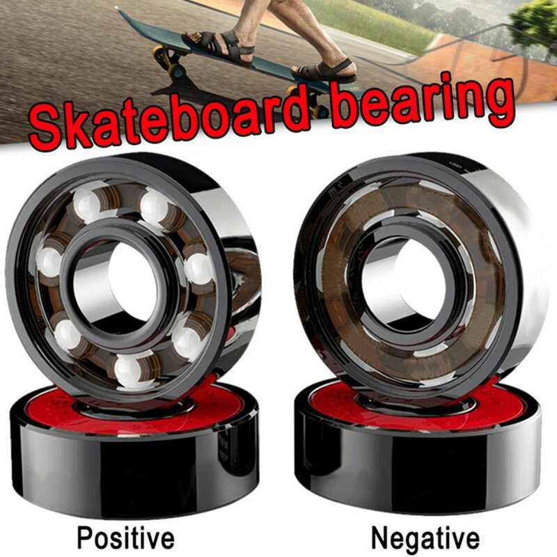 Bola de cerâmica híbrida e Roller Skate Rolamentos, 608 de alta velocidade Skate Rolamentos, Double Side Dust Cover, de alta velocidade