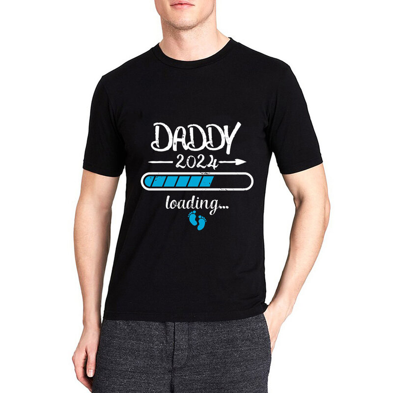 Camiseta de maternidad con estampado de papá + mamá + bebé para pareja, camisa de anuncio de embarazo, ropa para pareja embarazada, novedad de 2024