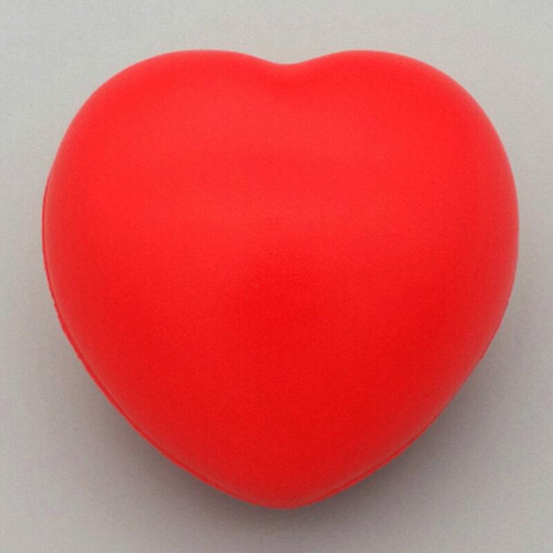 1 buah mainan bola Anti stres busa lembut lucu bola berbentuk hati mainan menyenangkan menyenangkan mainan masukan tekanan stres rileks
