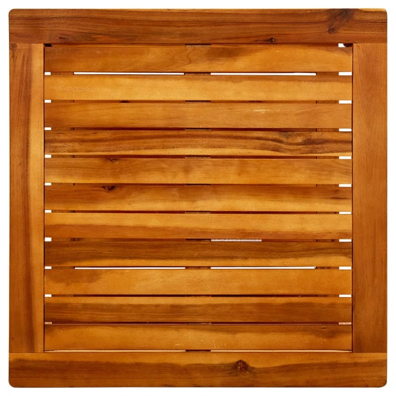 Table basse en bois d'acacia massif, meuble de salon 60x60x45 cm