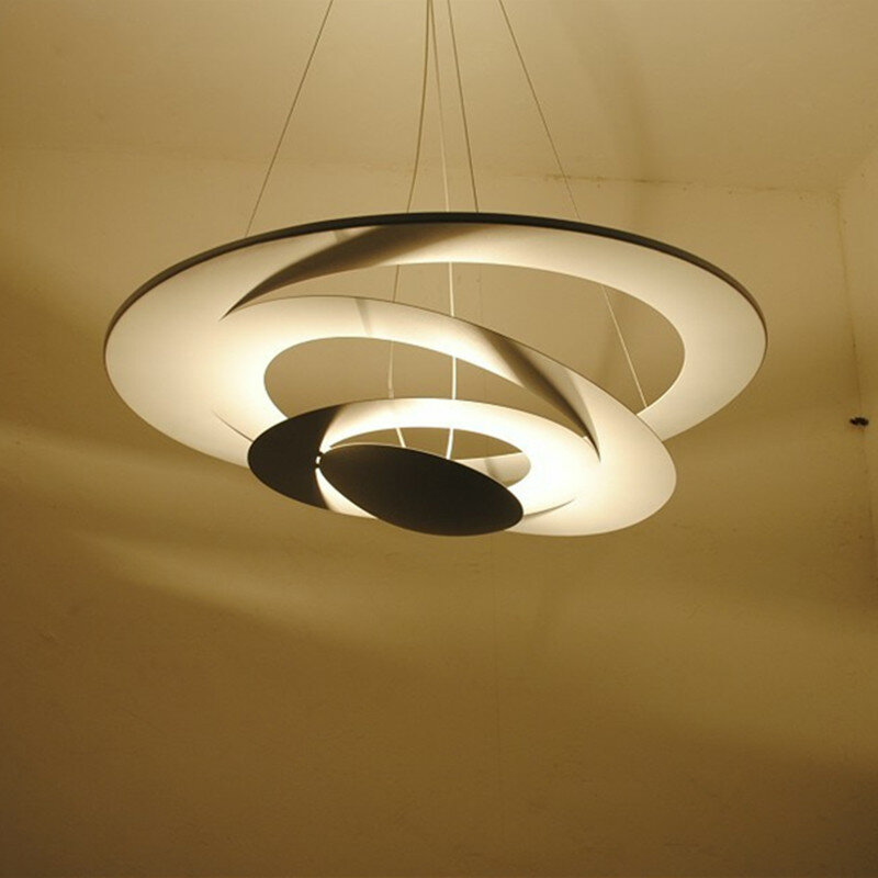 Alumínio LED Ciclotron Droplight para Sala de Jantar, Iluminação Suspensa, Modern Manilism LED Pendant Light, Lustres Pintado