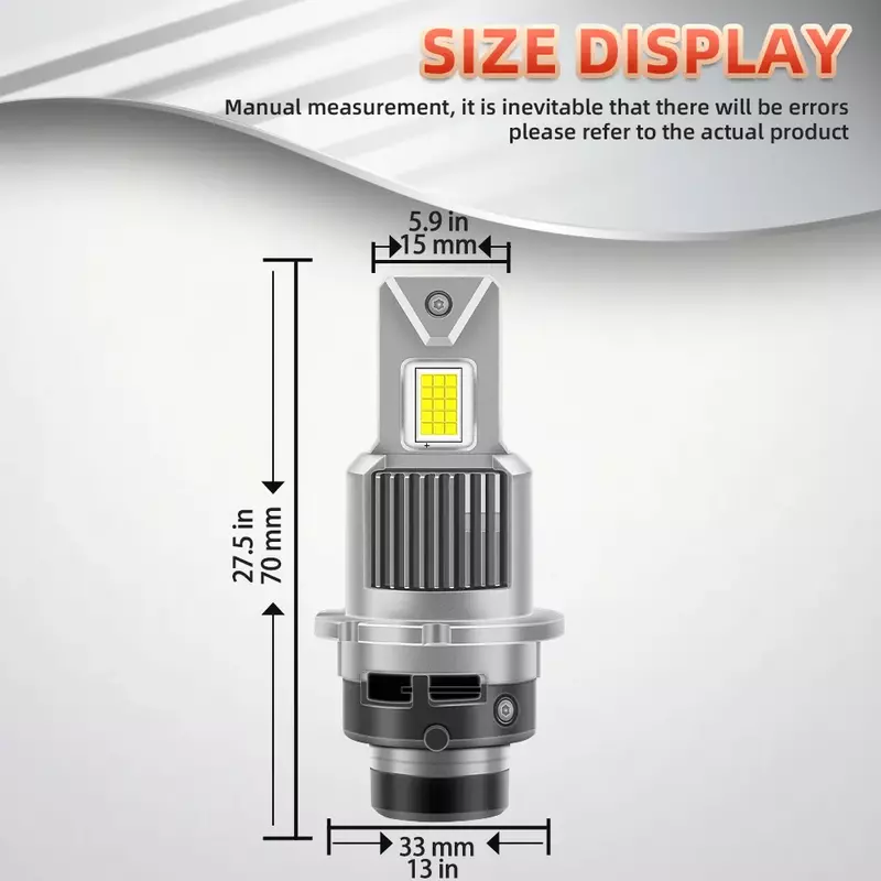 Kit de conversión de bombillas LED para faros delanteros, luz HID de xenón, CANBus de repuesto, sin errores, 6000K, blanco, Plug and Play, D4S, D4R, D2R, D2S