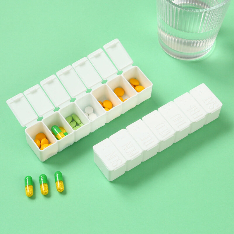 Wöchentliche Pillen dose Reise Medizin Lagerung Pille Fall Veranstalter Drogen behälter Tabletten spender Kunststoff unabhängiges Gitter