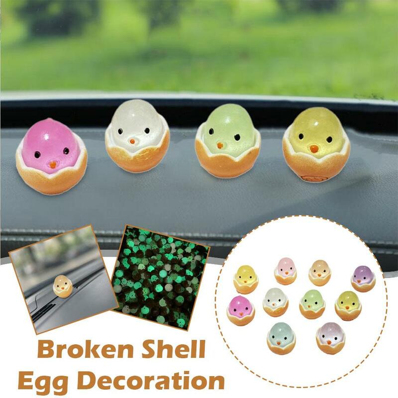 Aksesori taman, telur peri bercahaya Diy di dalam telur malam, Dekorasi miniatur rusak telur lucu B L0o8