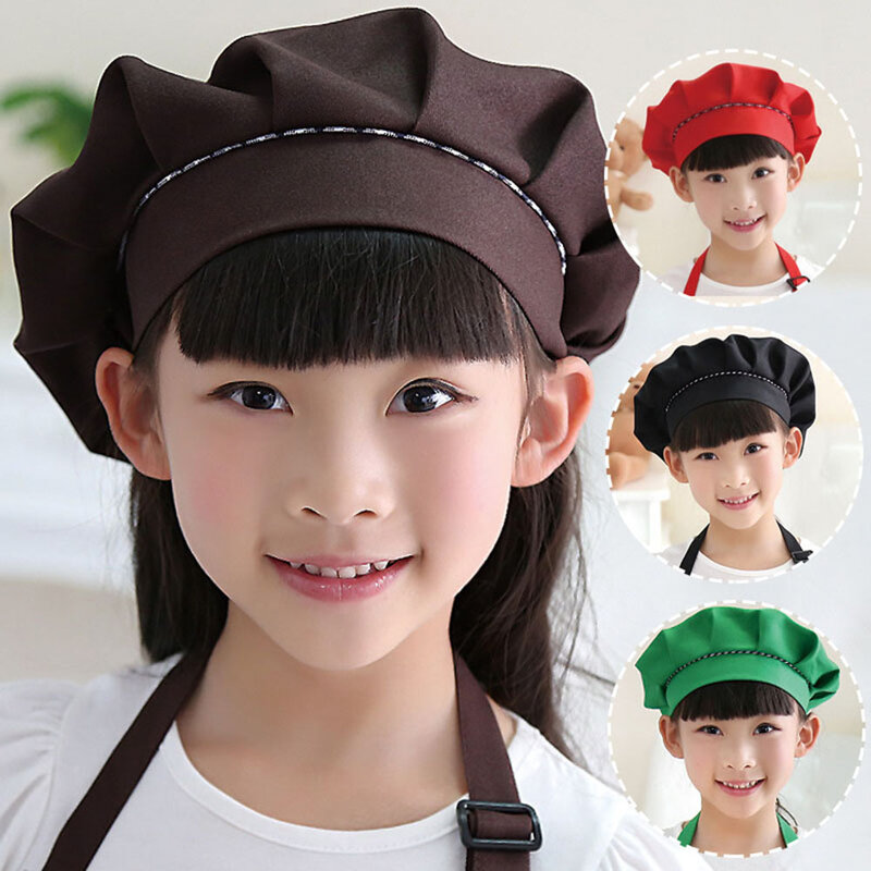Topi koki bayi, untuk anak-anak kostum koki, kostum koki, properti fotografi bayi, topi celemek tahan debu, topi koki