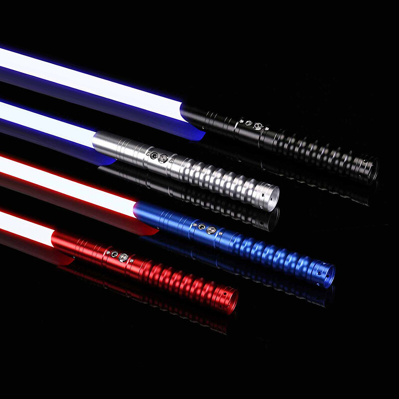 RGB Lightsaber Laser Sword Sabre De Luz Kpop Lightstick Espada Mainan Berkedip Rave Pegangan Logam Heavy Duel Blaster Sword